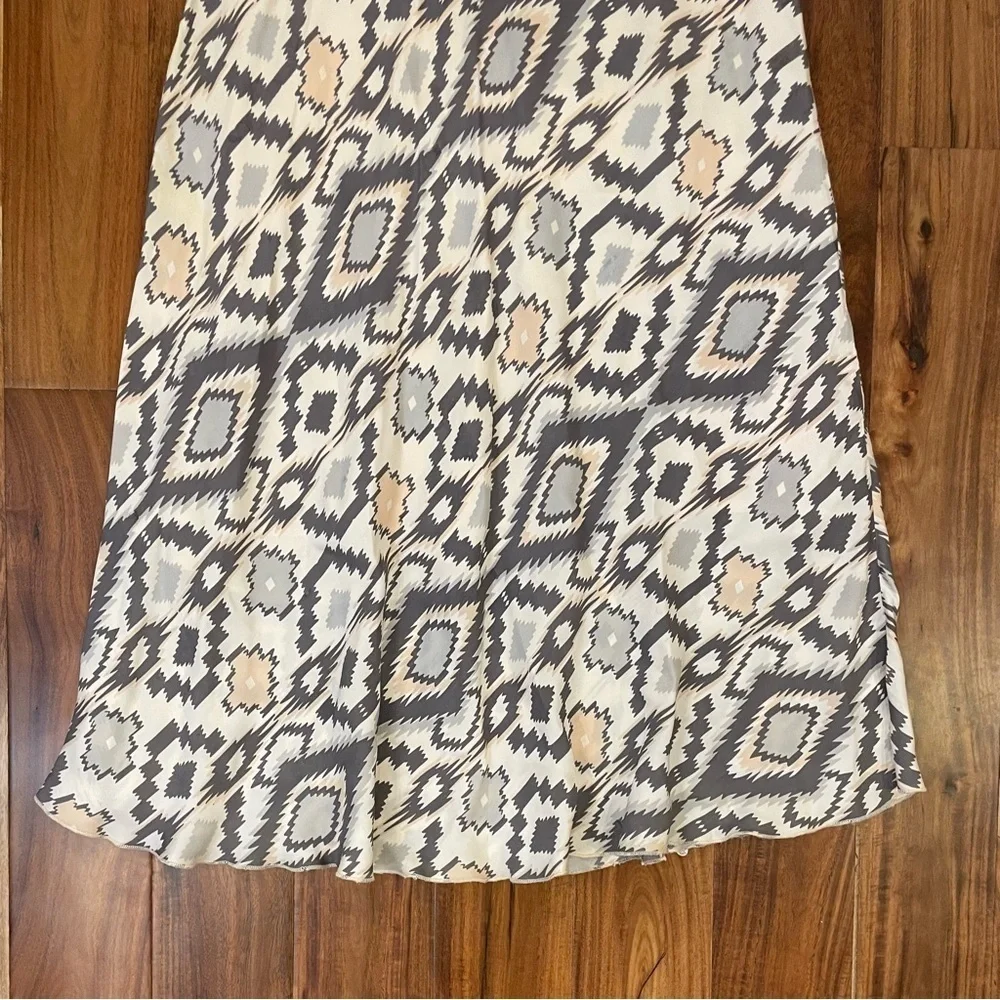 Soft Surroundings Geometric Aztec Print Maxi Skirt Lined Size Small.